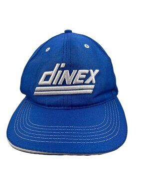Dinex Blue Adjustable Baseball Cap With Embroidered Logo